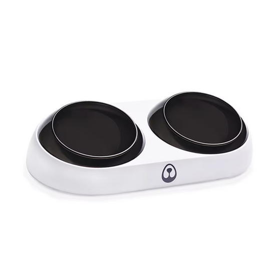 Dog Double Bowl - Food & Water Feeder Dish Set