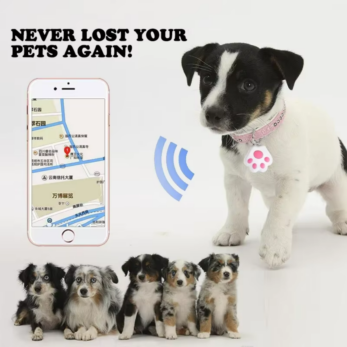 Mini GPS Bluetooth Anti-Lost Tracker for Pets