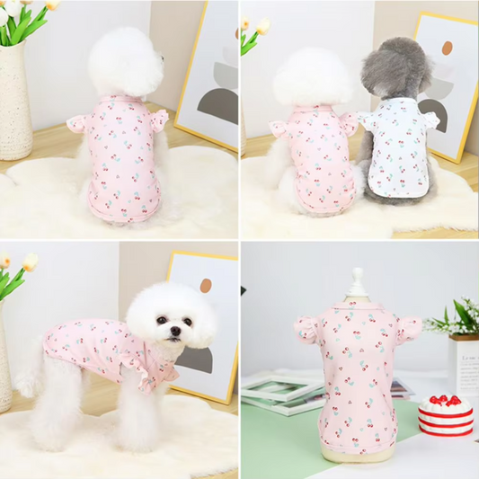 Dog T-Shirt - Round Neck Summer Outfit