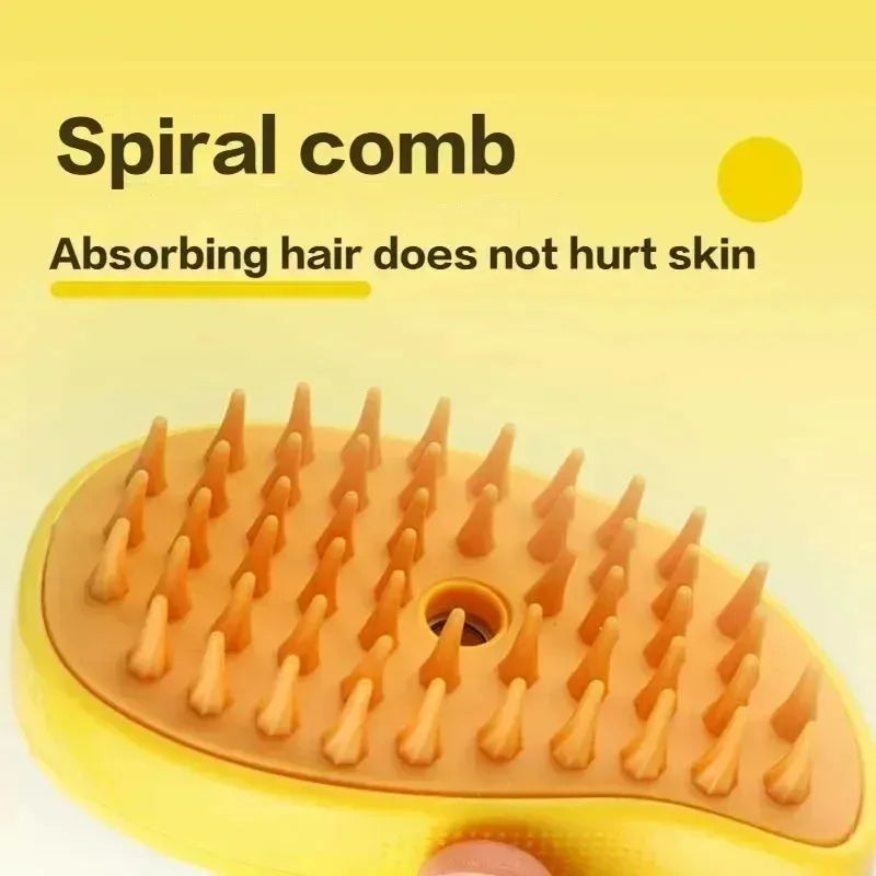 3-in-1 Electric Dog Steamer Brush - Grooming Tool
