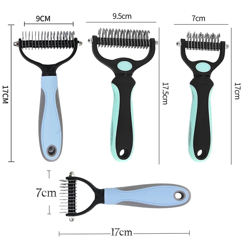 Professional Pet Deshedding Brush - Dual-Head