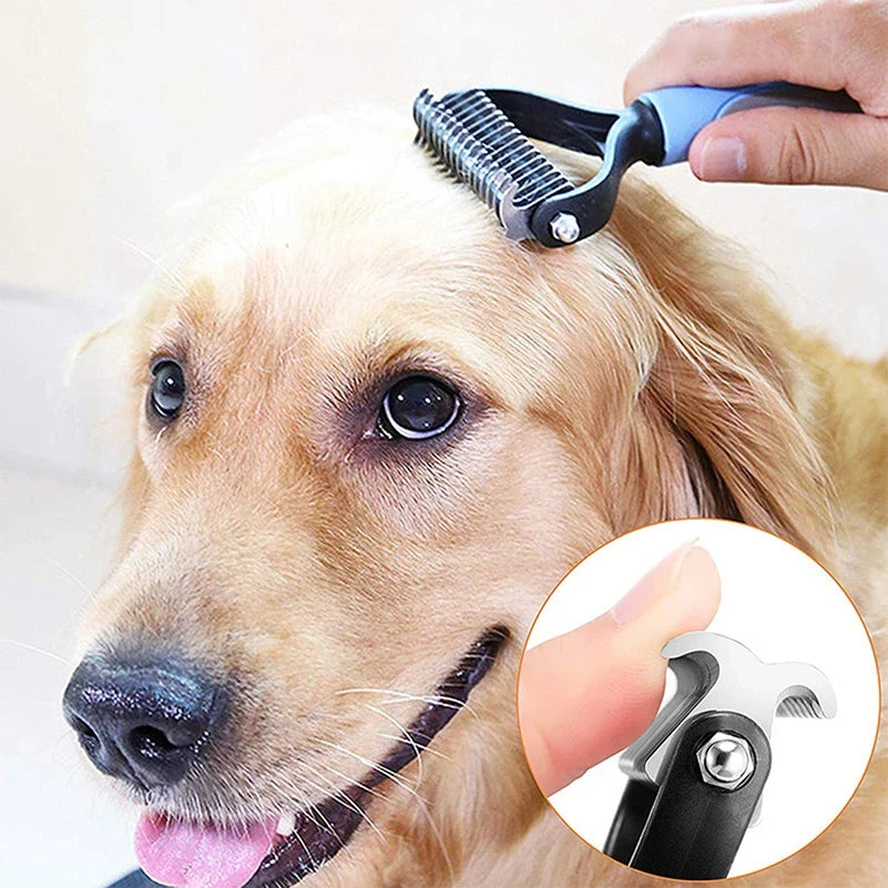Professional Pet Deshedding Brush - Dual-Head