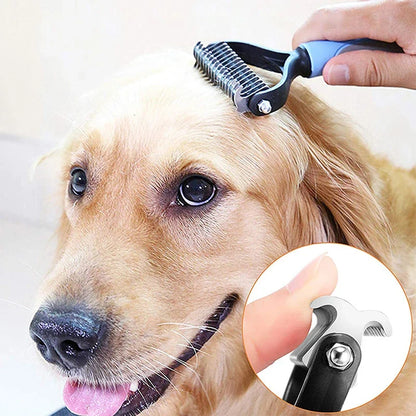 Professional Pet Deshedding Brush - Dual-Head