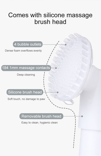 Pet Paw Cleaner Foam - No-Wash Silicone Brush