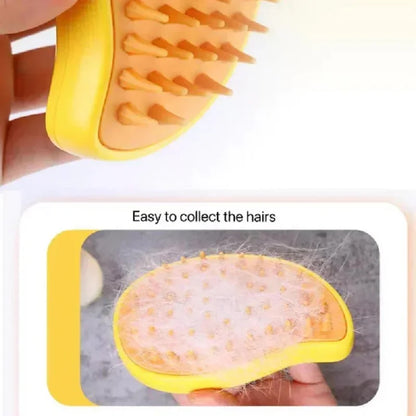 3-in-1 Electric Steamer Brush for Dogs & Cats