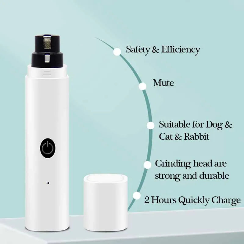 USB Rechargeable Pet Nail Grinder with LED Light