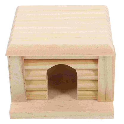 Wooden Hamster House - Small Pet Hideout Toy