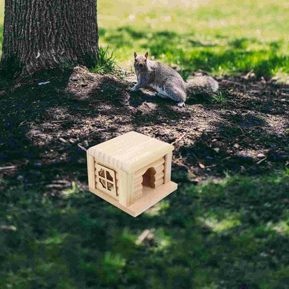 Wooden Hamster House - Small Pet Hideout Toy