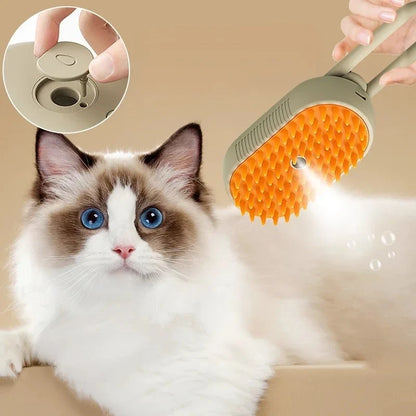 Pet Steam Brush - Massage Grooming Tool