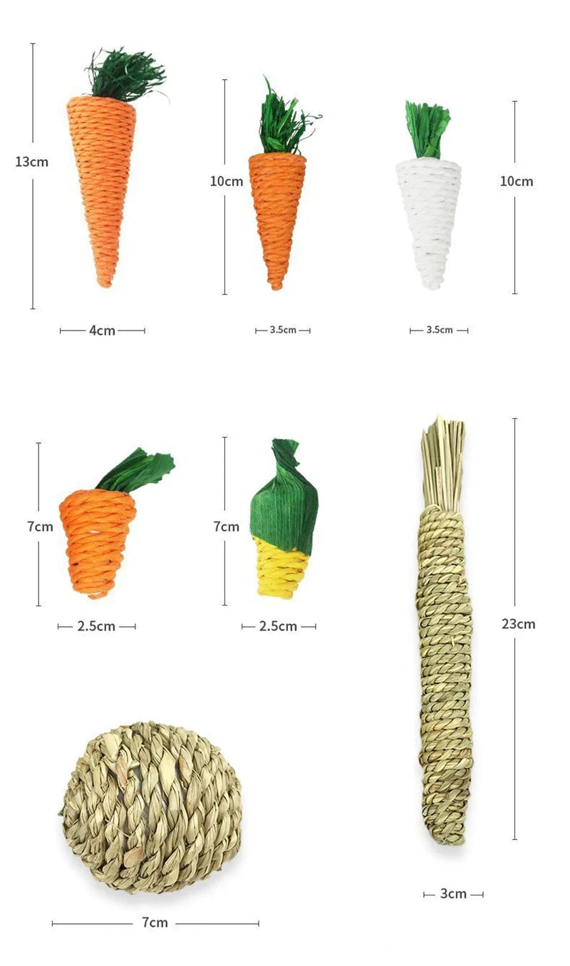 Natural Rabbit Chew Toy for Small Pets