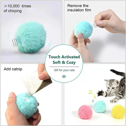 Smart Interactive Cat Ball Toy - Catnip & Sound