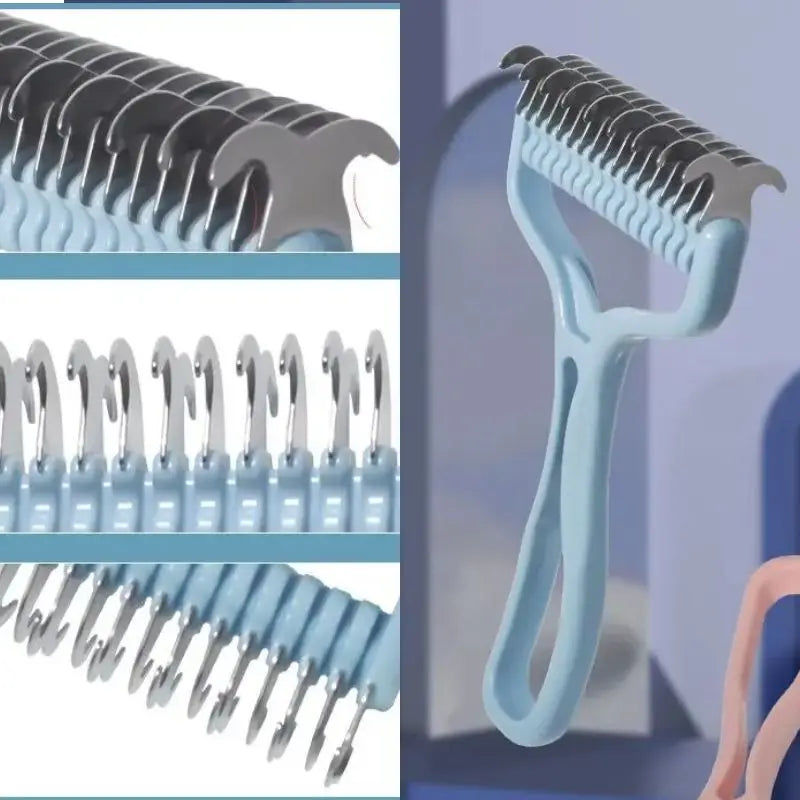 Double-Sided Cat Fur Knot Cutter Brush