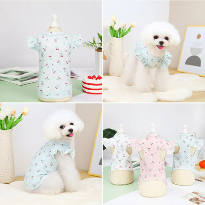 Dog T-Shirt - Round Neck Summer Outfit