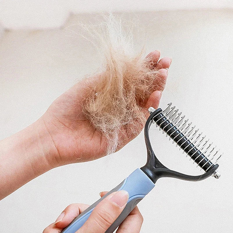 Professional Pet Deshedding Brush - Dual-Head