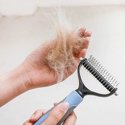 Professional Pet Deshedding Brush - Dual-Head