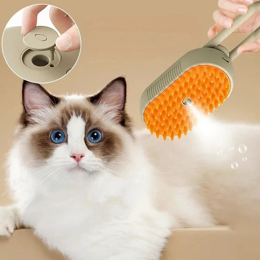 3-in-1 Pet Steam Brush - Cleaning & Massage Comb