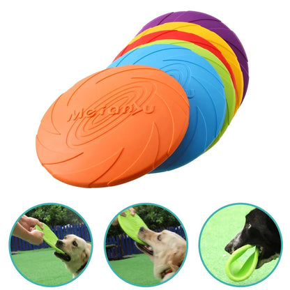 Silicone Dog Flying Disc Toy - Interactive