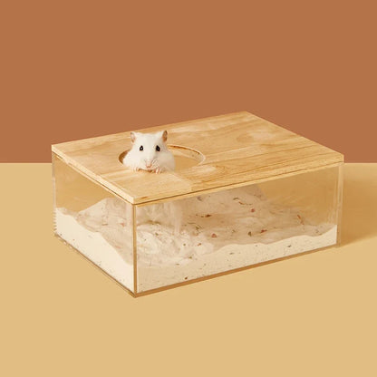 Hamster Sand Bath House with Ladder