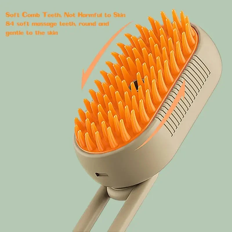 3-in-1 Electric Cat & Dog Steamer Brush
