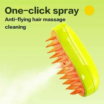 Cat Steam Brush - Electric Spray Grooming Comb