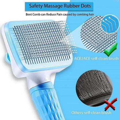 Long-Hair Dog & Cat Grooming Brush - Hair Remover