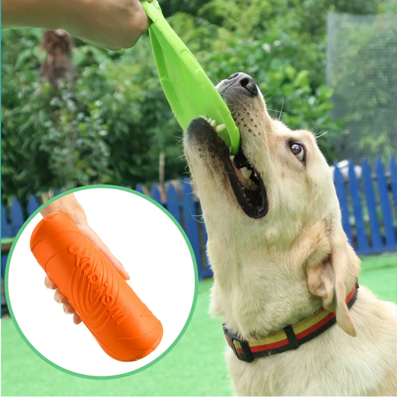 Silicone Dog Flying Disc Toy - Interactive