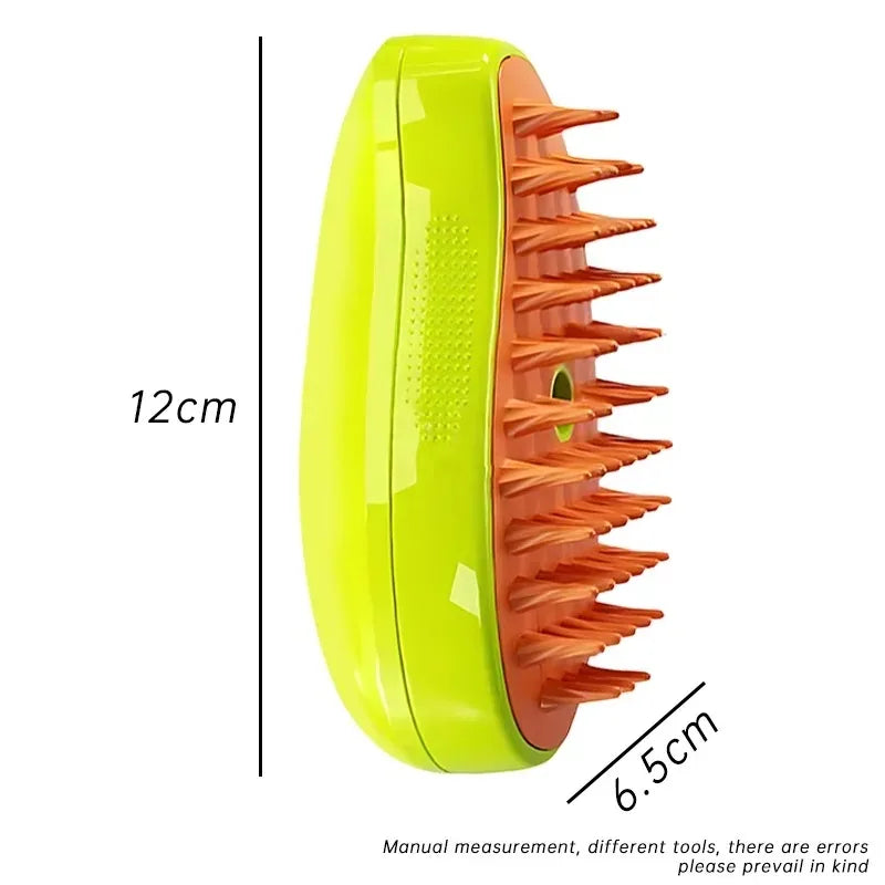 3-in-1 Electric Dog Steamer Brush - Grooming Tool