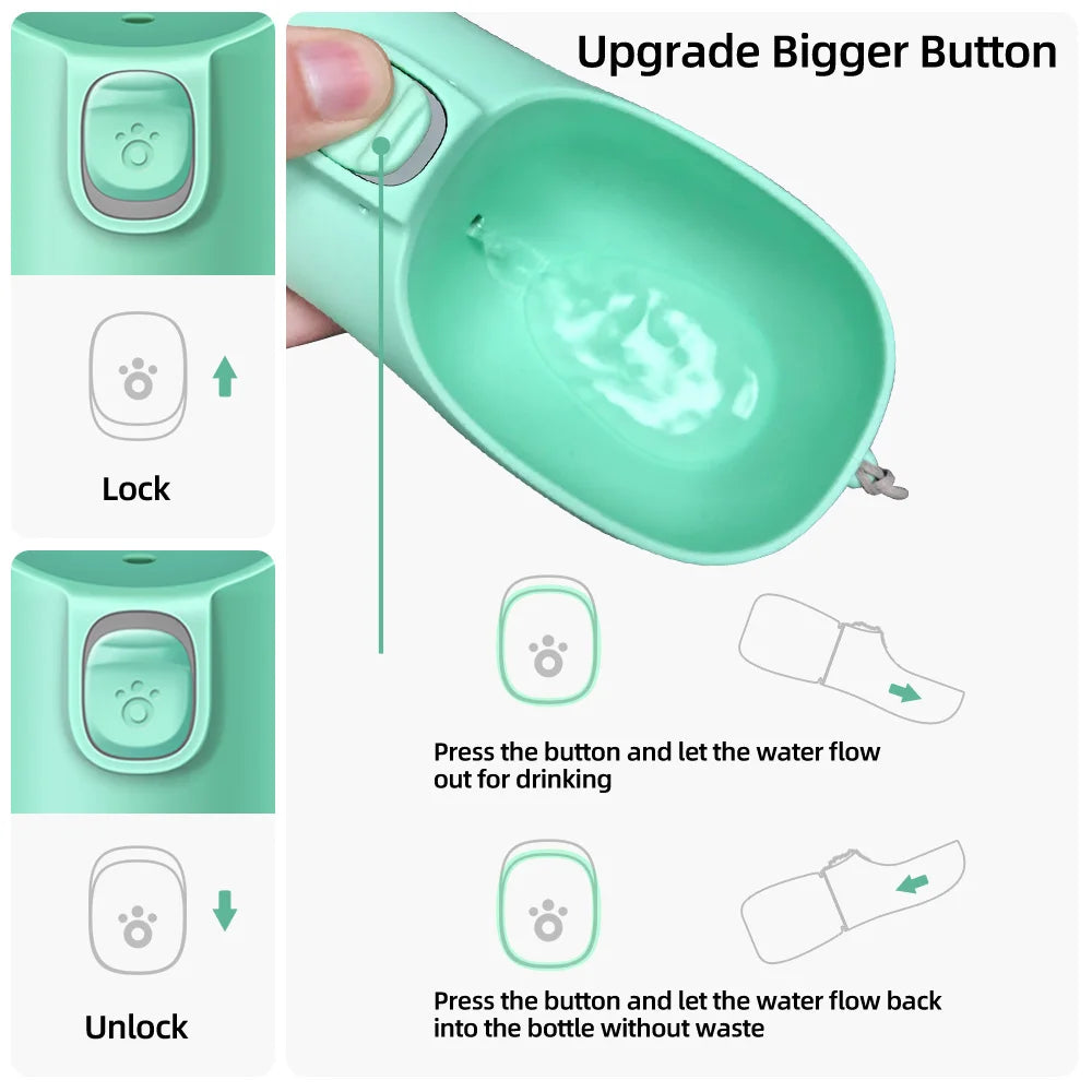 Portable Dog Water Bottle - Spill-Free Dispenser