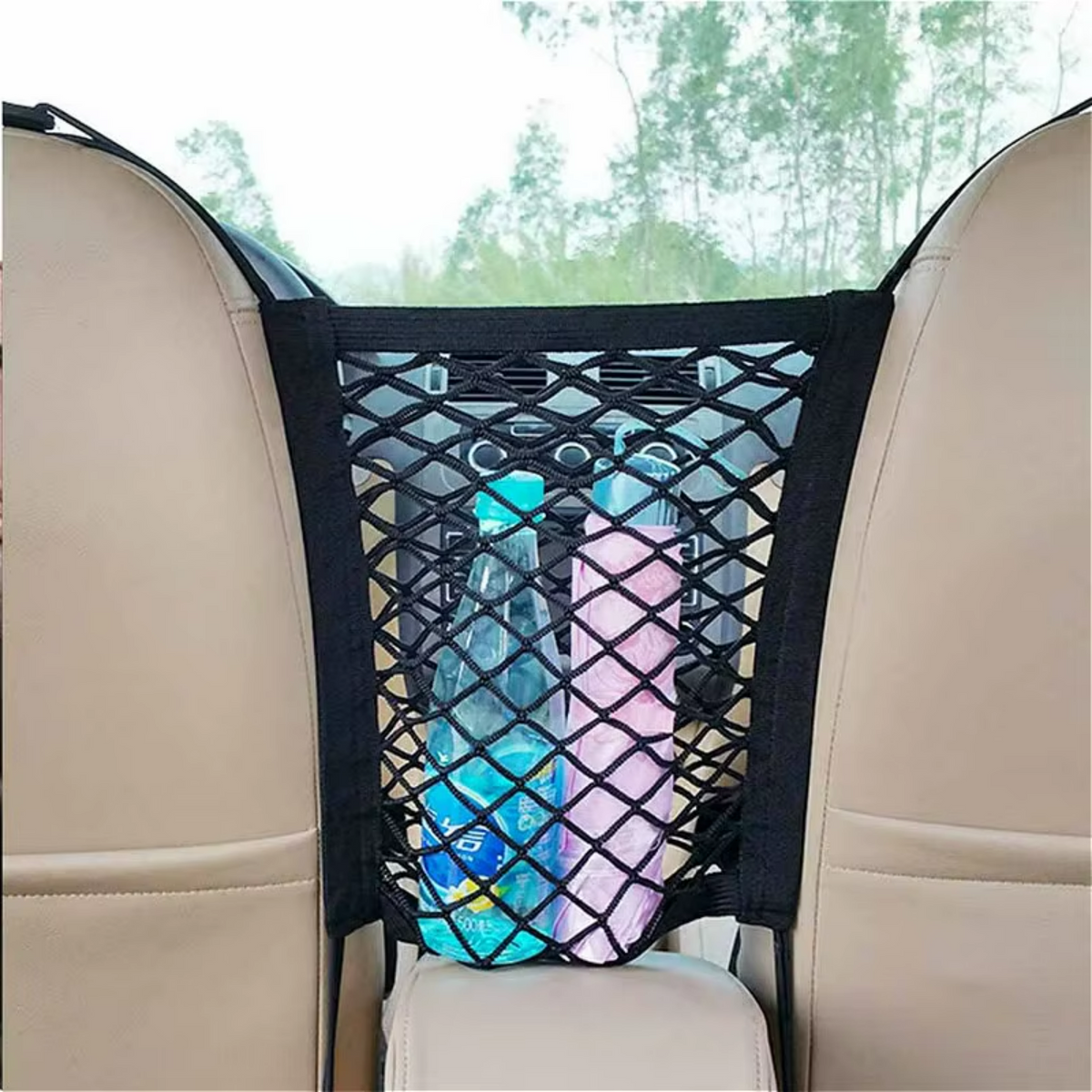 Pet Car Safety Net - Elastic Back Seat Barrier