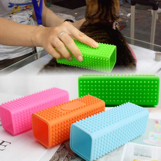 Silicone Pet Bath Massage Brush - Grooming Tool